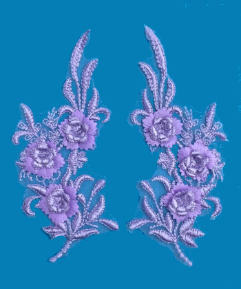 3D páros csipke rátét 21x11cm